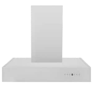 30 in. 500 CFM Convertible Vent Wall Mount Range Hood in Stainless Steel