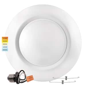 6 in. LED Disk Lights 15 Watt 5CCT 1000LM Dimmable J-Box or 6 in. Can Install Energy Star ETL Selectable LED Flush Mount