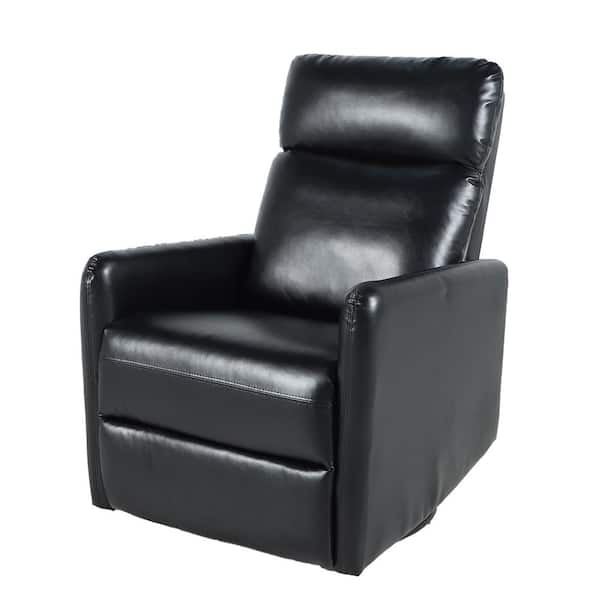 JAYDEN CREATION Ema Black Manual Ergonomic Swivel Recliner