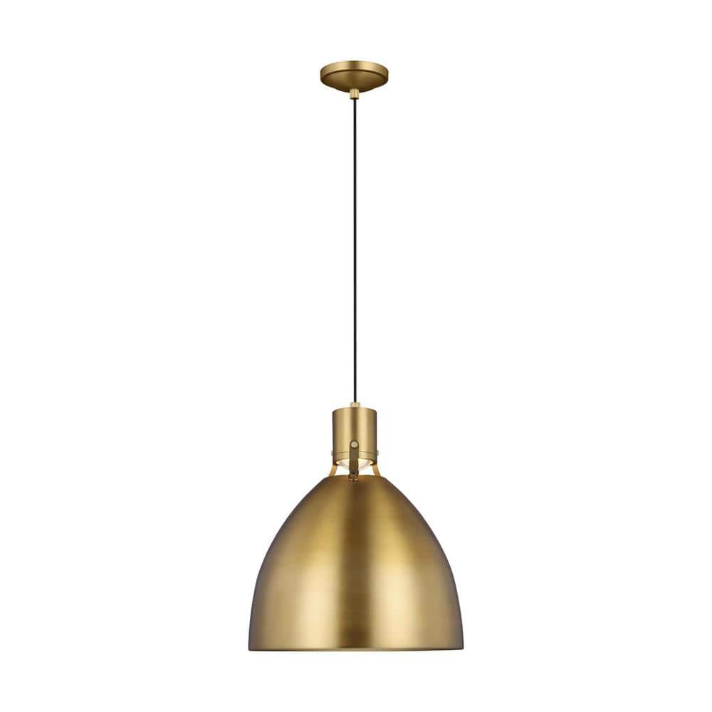 TIELLA Cunningham 1-Light 14-Watt Burnished Brass Ceiling Pendant Light ...