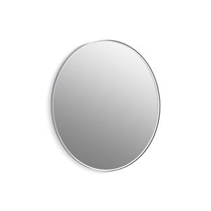 Essential 42 in. W x 42 in. H Round Framed Wall Mount Bathroom Vanity Mirror in Polished Chrome