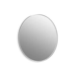 Essential 42 in. W x 42 in. H Round Framed Wall Mount Bathroom Vanity Mirror in Polished Chrome