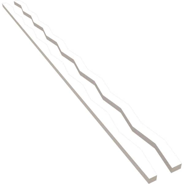 Ekena Millwork Eastport 47 in. H x 0.625 in. W Slatwall Panels in PVC 44-Pack