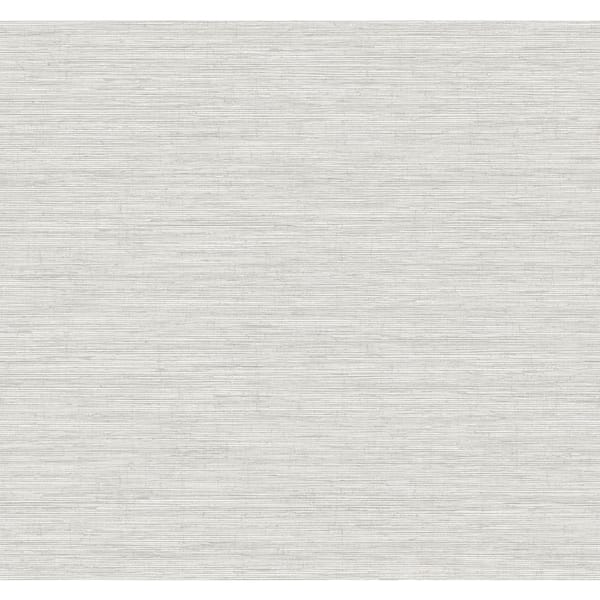 CASA MIA Textile Effect Horizontal Soft Grey Paper Non-Pasted Strippable Wallpaper Roll (Cover 60.75 sq. ft.)