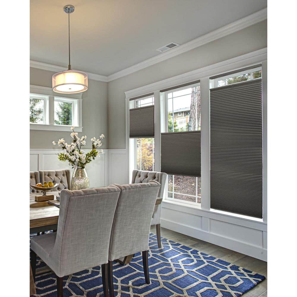 Gray Cordless Top Down Bottom Up Blackout Cellular Shade 69 in. W x 48 in. L