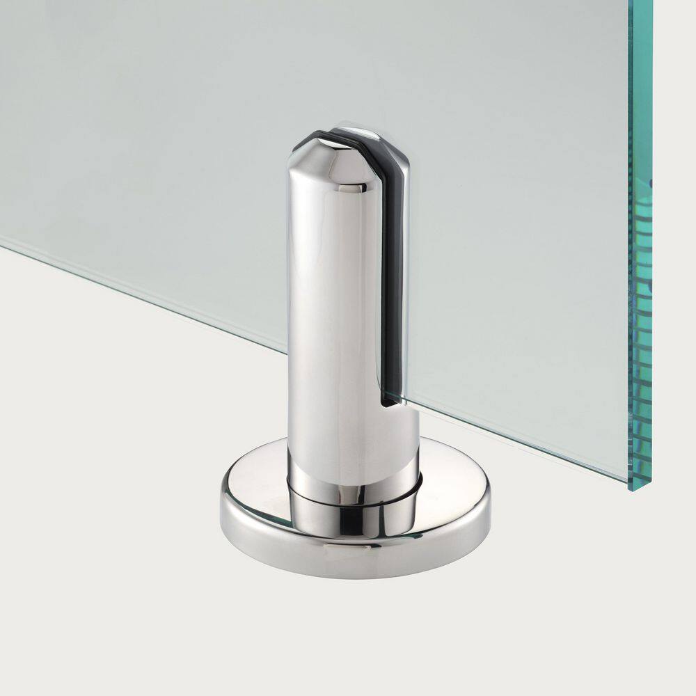 3.8 in. in Diameter x 6.4 in. H Chrome Stainless Steel Round Baseplate Glass Railing Spigot for 1/2 in. Glass Thickness price history on PriceWatchPro