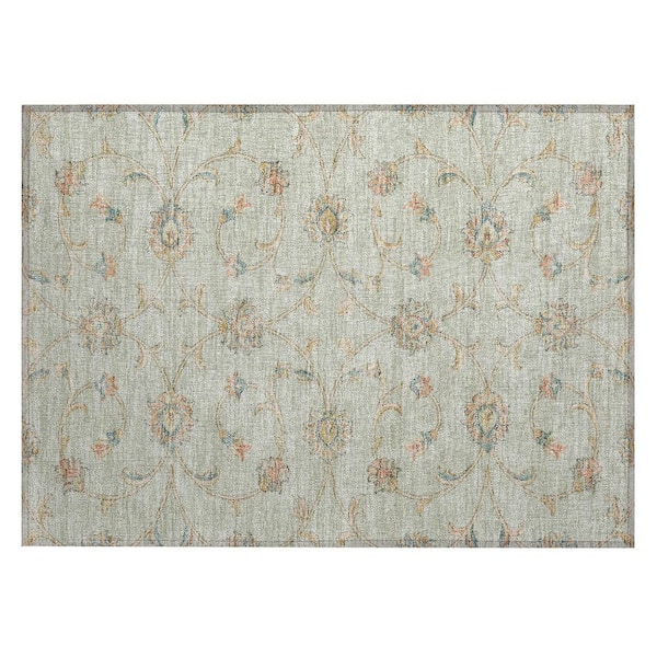 Chantille Machine Washable Indoor/Outdoor Abstract ACN3079 Mint 2 ft. x 3 ft. Accent Rug