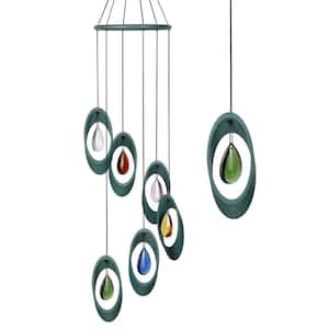 Signature Collection, Woodstock Bellissimo Bells, 28 in. Green Wind Bell CYBRO