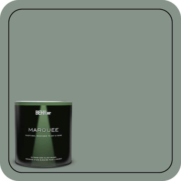 BEHR MARQUEE 1 qt. #460F-4 Wethersfield Moss Semi-Gloss Enamel Exterior Paint & Primer