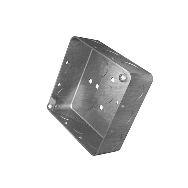 Steel City 4 in. x 1-1/2 in. D 2-Gang Square Steel Electrical Box  5215112-50R - The Home Depot