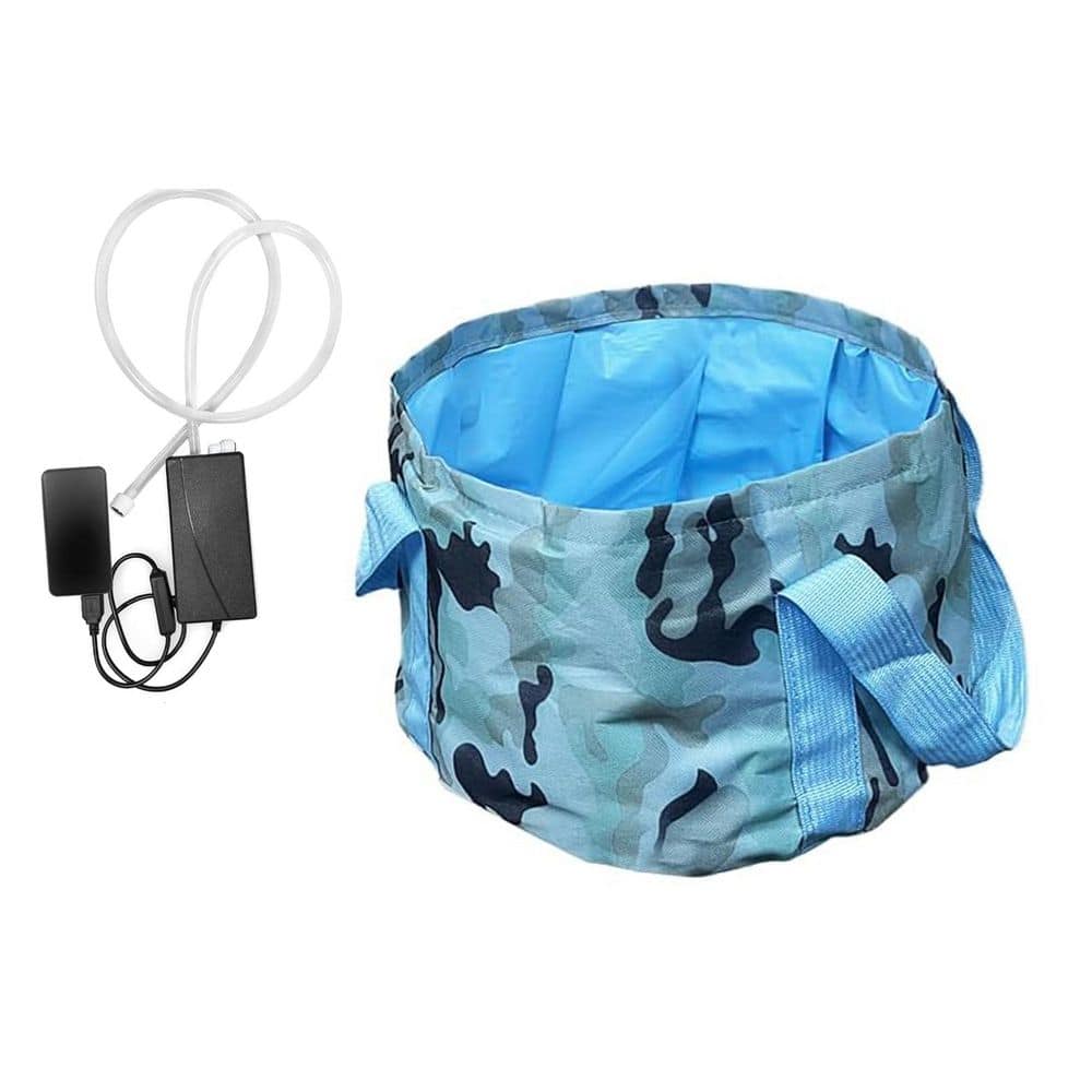 Portable Outdoor Misting System with Rechargeable Pump, Foldable Bucket, Triangle Bag, DIY 4 Nozzle Kit price history on PriceWatchPro