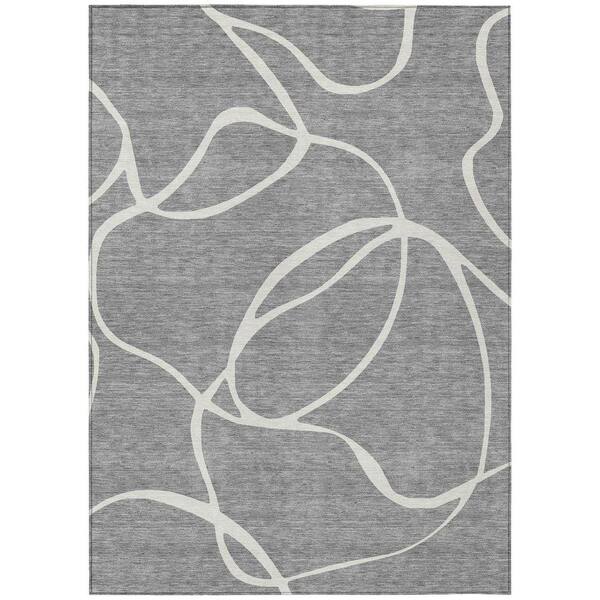 Chantille Machine Washable Indoor/Outdoor Abstract ACN999 Gray 2 ft. 6 in. x 3 ft. 10 in. Area Rug