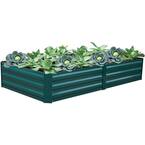 4 ft. x 4 ft. Lake Blue Planting Bed Raised Garden Bed Metal Garden Beds Metal for Vegetable Flower Bed Kit