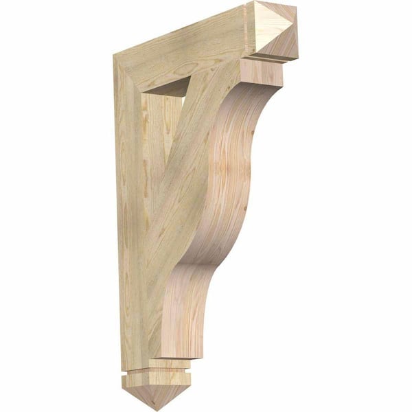 Ekena Millwork 6 in. x 44 in. x 32 in. Douglas Fir Funston Arts and Crafts Rough Sawn Bracket