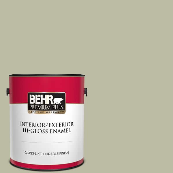 BEHR PREMIUM PLUS 1 gal. #400F-4 Restful Hi-Gloss Enamel Interior/Exterior Paint