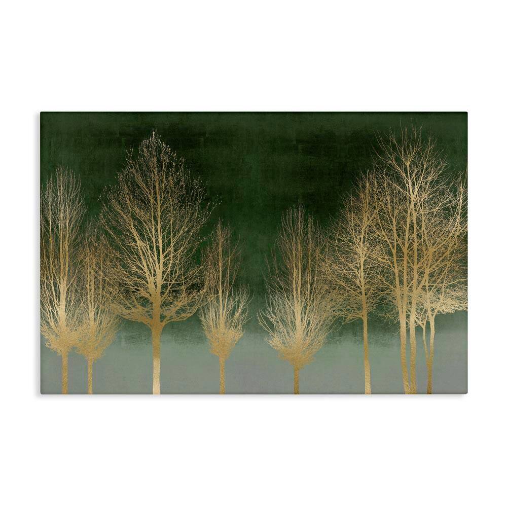 Gold Gradient Forest by Kate Bennett Unframed Nature Graphic Art Print 20 in. x 30 in.