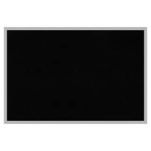 Hera Chrome Framed Black Corkboard 37 in. x 25 in. Bulletine Board Memo Board