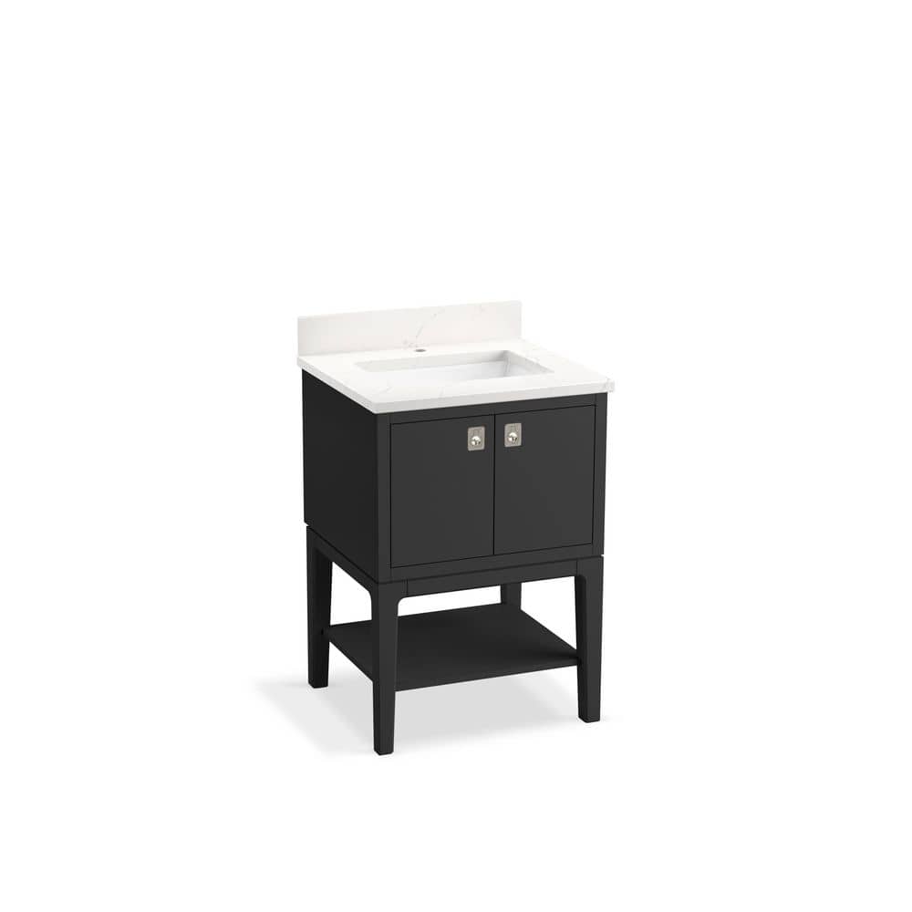 Ferrous Grey 24" Bathroom Vanity with Quartz Top