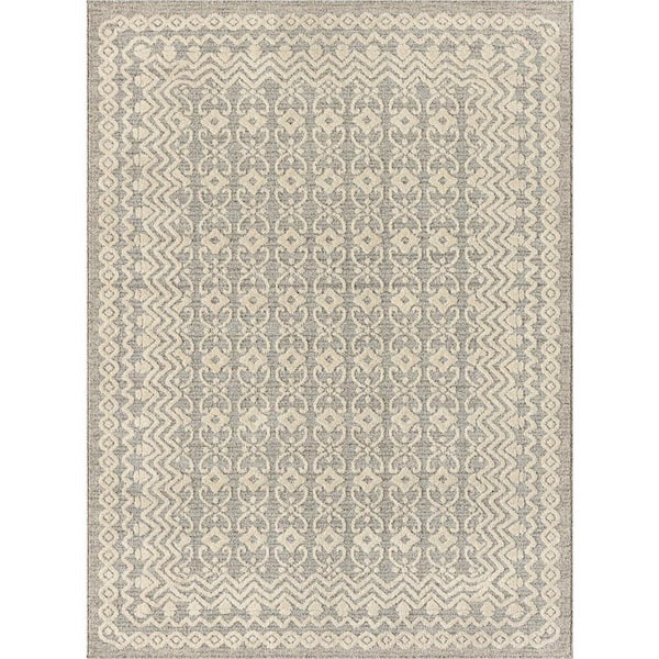 LUXE WEAVERS Grayson Collection Moroccan Floral Trellis Brown 4x6 Polypropylene Area Rug