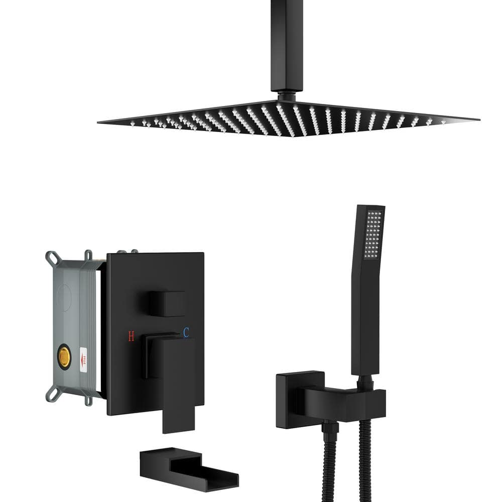 Magic Home 1 Spray 16 in. Ceiling Mount Square Rainfall Shower