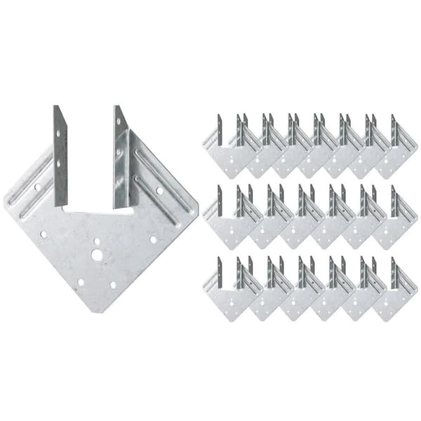 5.3 in. x 5.3 in. x 0.88 in. Galvanized 18-Gauge Joist Hanger Connector Fit 2 x Truss to Rafter Roofing Trusses 20-Pack