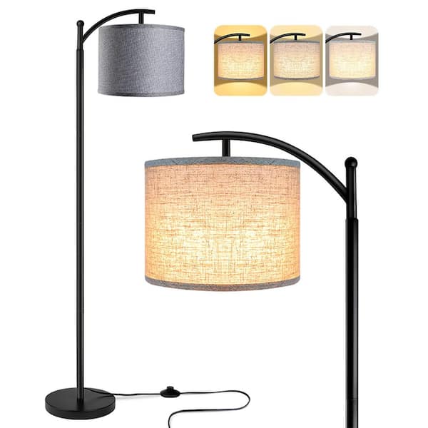 Unbranded 61 in. Black Arc Floor Lamp for Bedroom