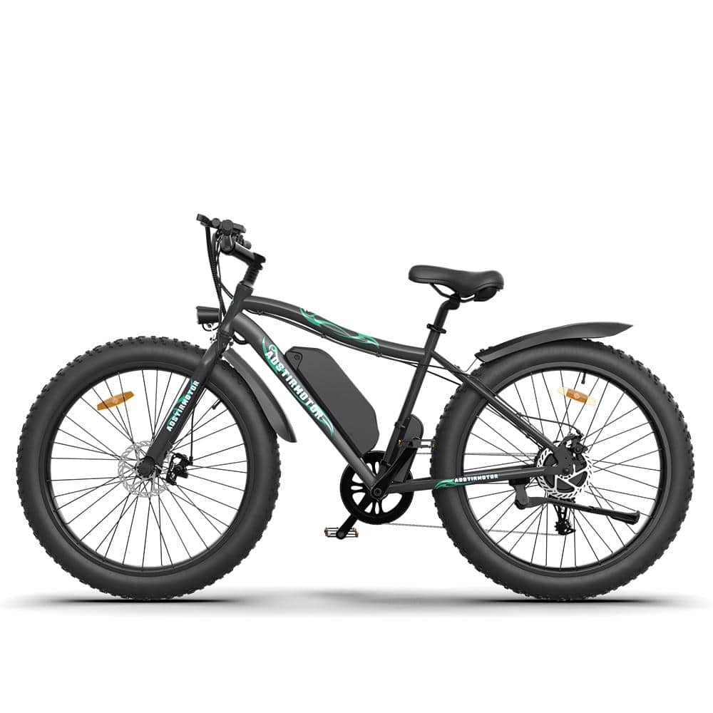 26 in. 500-Watt Electric Bike Fat Tire P7 36-Volt 12.5AH Adult Removable Lithium Battery with Fender, Blacks