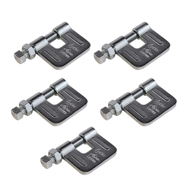 PLUMBFLEX 5/8 in. C-Clamp Rod Anchor for Beam, Electro Galvanized Steel (5-Pack)