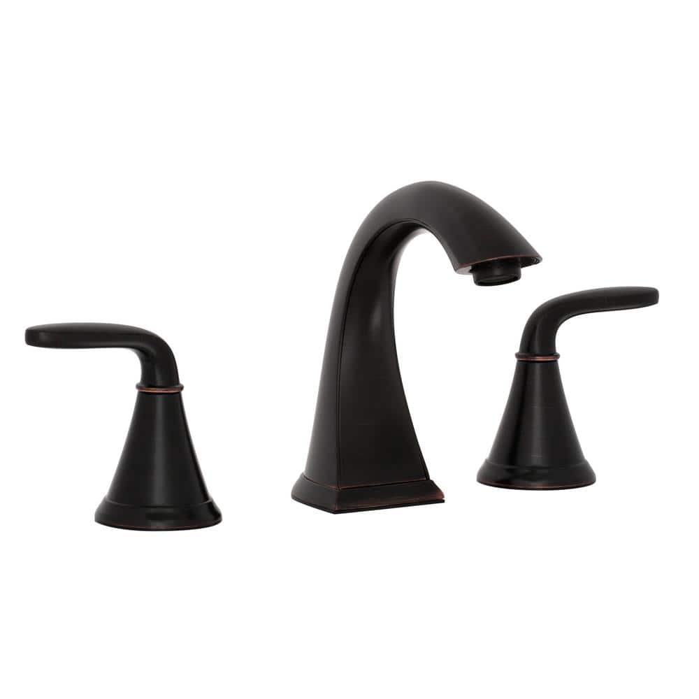 Tuscan Bronze 8-Inch Widespread 2-Handle Bathroom Faucet