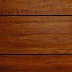 Take Home Sample - Strand Woven Distressed Dark Honey Solid Bamboo Flooring - 5 in. x 7 in.