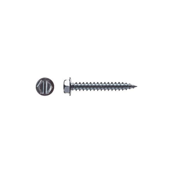 BIG TIMBER #8 x 2 in. Slotted Drive Hex Washer Head Zinc Self-Drilling Screw (535-Pack)