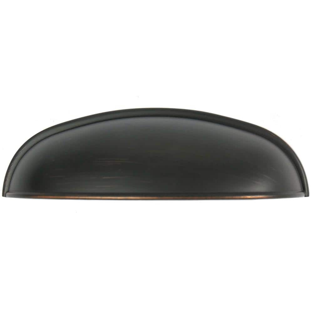 Oil Rubbed Bronze Modern Cup Pull Handle with Mounting Hardware