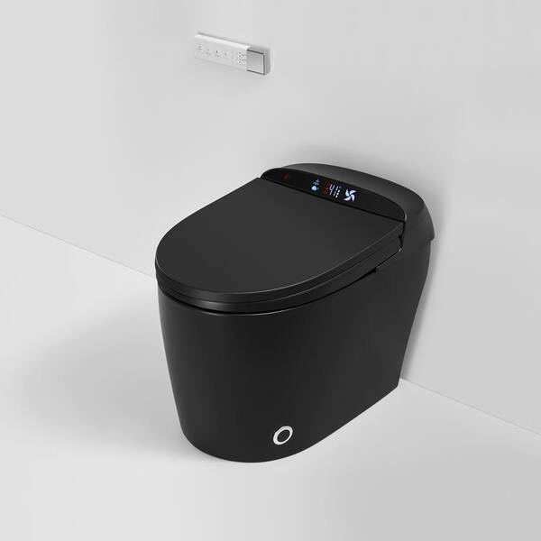 Boosicavelly Elongated Bidet Toilet 1.28 GPF Matte Black with Heated, Deodorizing, Soft Close
