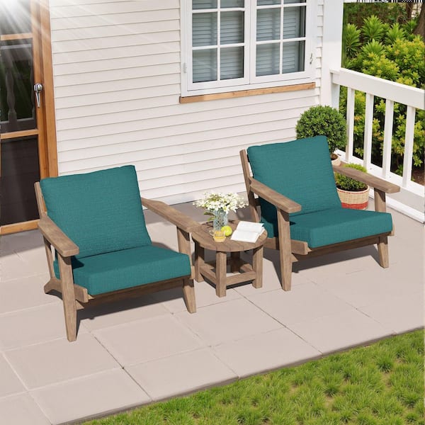 27.6 in. x 24.4 in. x 4.5 in. Outdoor Couch Cushion Set with Zipper 2-Piece Replacement Patio Deep Seat Cushion in Green