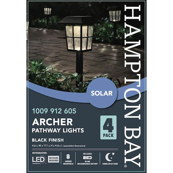 Hampton Bay 9.8 ft. String Light Pole in Black, 1-Pack 12300-20 - The Home  Depot