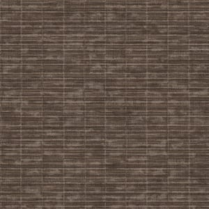 TexStyle Collection Brown Woven Weave Design Metallic Non-Pasted Non-Woven Paper Wallpaper Roll