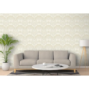 Chesapeake Liora Butter Yellow Floral Trail Wallpaper Sample 4191 ...