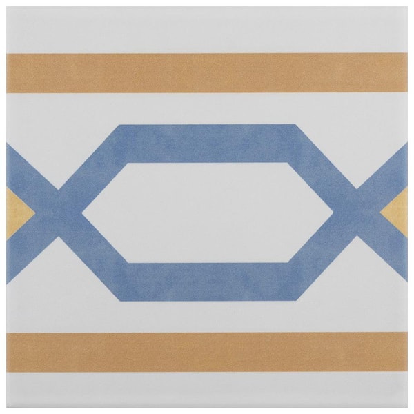 Merola Tile Revival Frame 7-3/4 in. x 7-3/4 in. Ceramic Floor and Wall Take Home Tile Sample