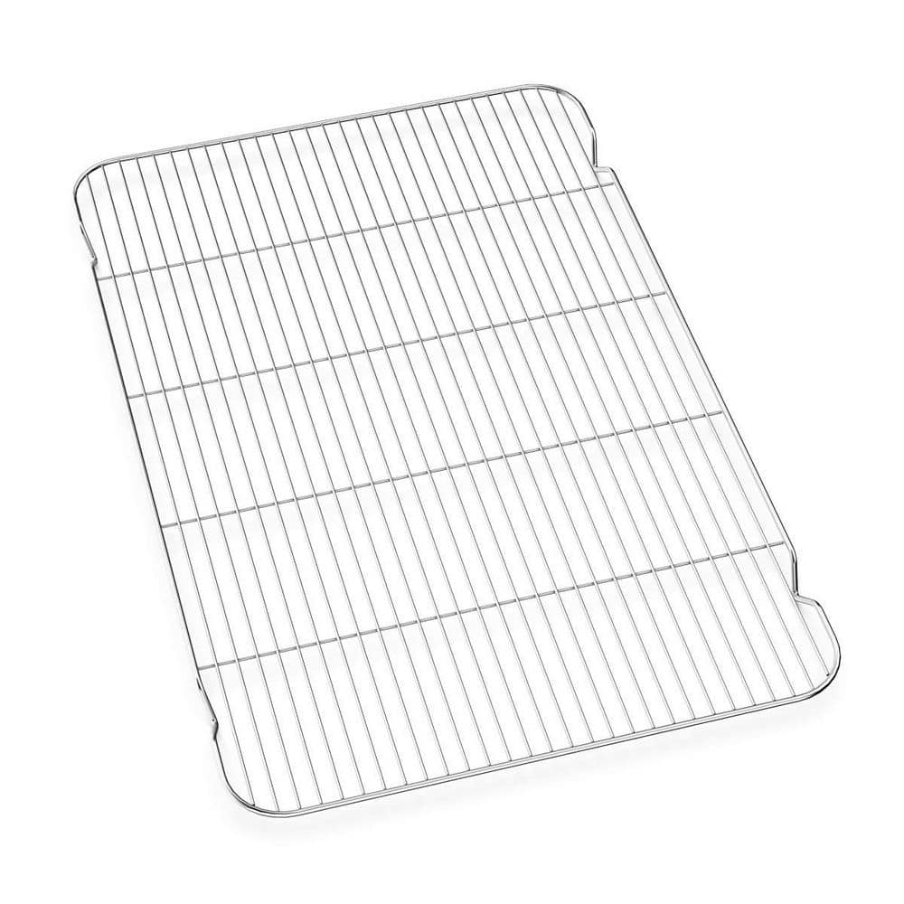Stainless Steel Silver Baking Sheet and Cooling Rack Set, Professional Bakeware, Healthy & Nontoxic & Rustproof - Thumbnail 2