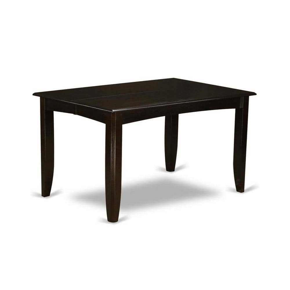 Cappuccino Finish Solid Wood Square Dining Table Set with 8 High Back Chairs