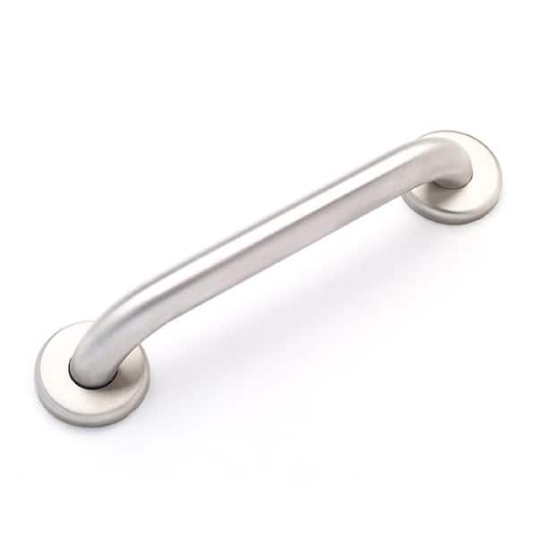 Grabcessories 18 in. x 1.5 in. Concealed Screw ADA Compliant Grab Bar with Standard Smooth Grip in Satin Stainless Steel