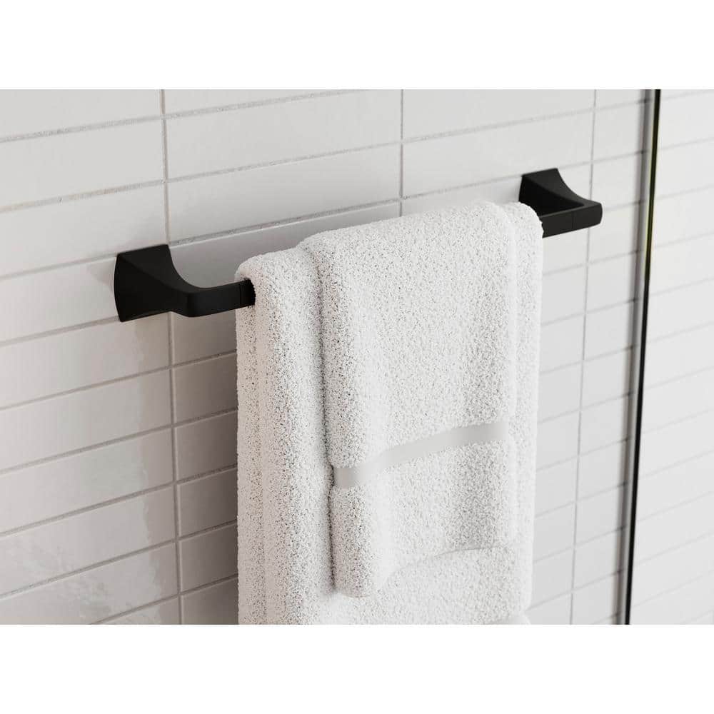 Matte Black Metal 3-Piece Bathroom Hardware Set