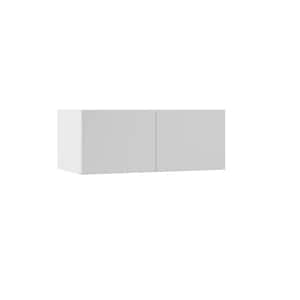 Designer Series Edgeley Assembled 30x12x15 in. Deep Wall Bridge Kitchen Cabinet in White