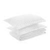 3-Piece White Quilted Microfiber Queen Comforter Set (1x Comforter, 2x Pillowcases)