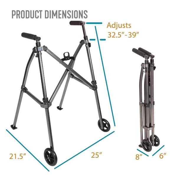 Able Life 5 in. Wheels Space Saver Walker Lite Plus