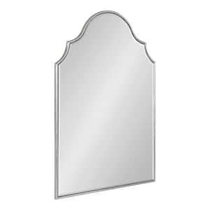 Leanna 20.00 in. W x 30.00 in. H Silver Arch Traditional Framed Decorative Wall Mirror