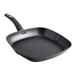 Allston 11.5 in. Aluminum Nonstick Grill Pan in Black