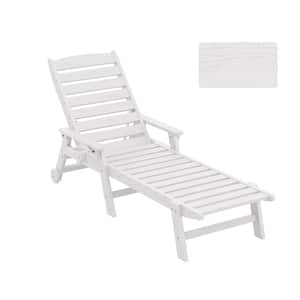 Classic White Plastic Adirondack Chair (Set of 1)