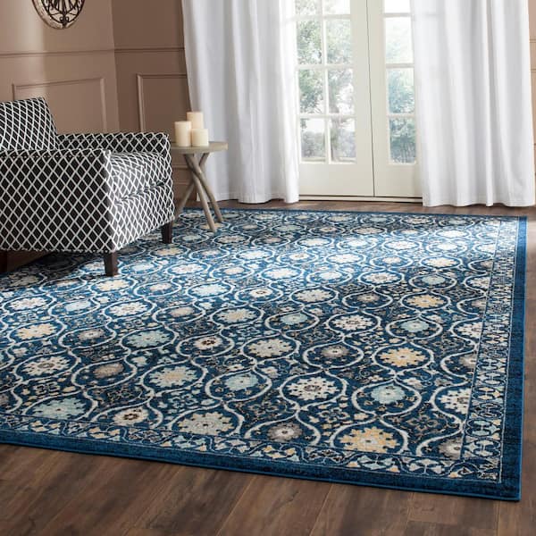 Evoke 10 ft. x 14 ft. Royal/Ivory Oriental Area Rug
