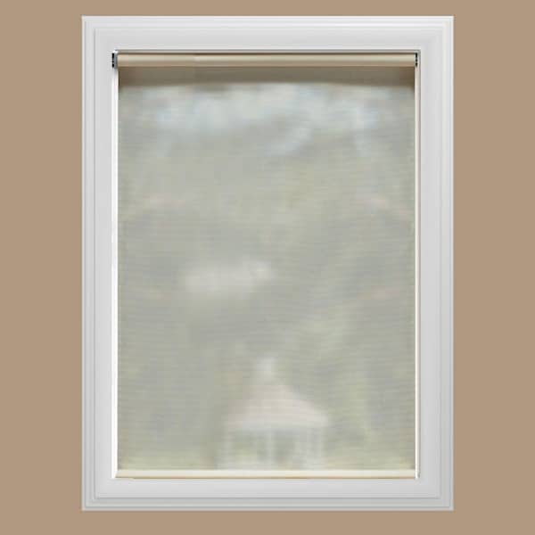 Bali Cut-to-Size Cream Cordless UV Blocking Fade Resistant Roller Shades 22.5 in. W x 72 in. L